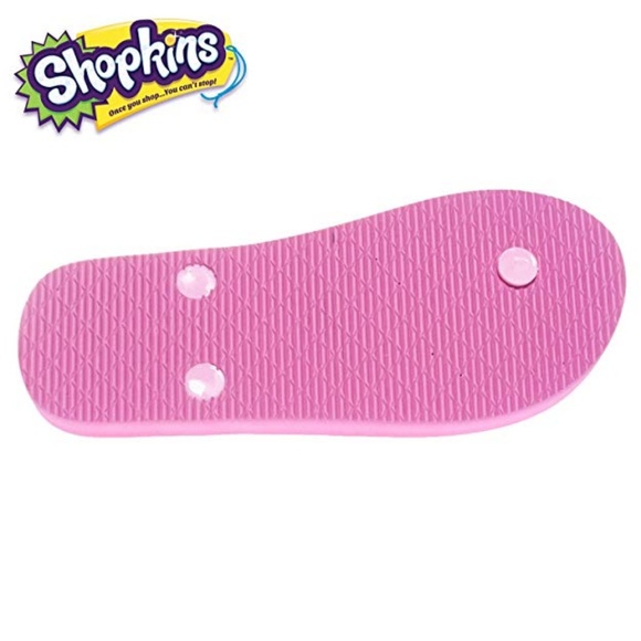 Shopkins Let's Party D'Lish Donut Flip Flops Shoes NWT - Picture 8 of 8